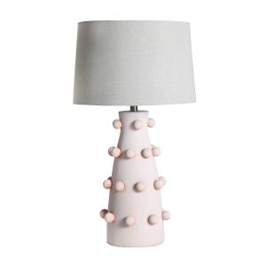 Lámpara de sobremesa de cerámica en color rosa palo de 40x4…