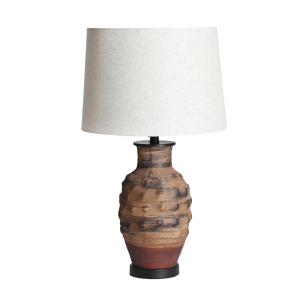 Lámpara de sobremesa de cerámica marrón de 40x40x67cm - pac…