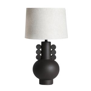 Lámpara de sobremesa, de cerámica, negro, de 40x40x74cm - p…