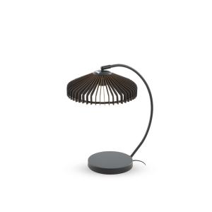 Lámpara de sobremesa de contrachapado color negro