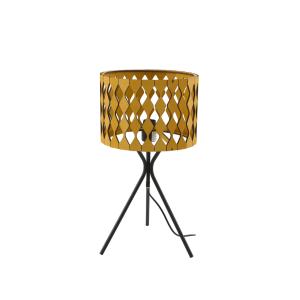 Lámpara de sobremesa de contrachapado miel y negro