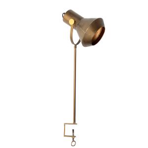 Lámpara de sobremesa, de hierro, en color oro, de 20x28x89c…