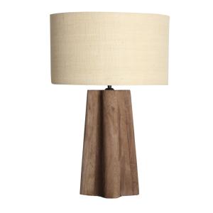 Lámpara de sobremesa de madera de mango marrón  de 40x40x67…