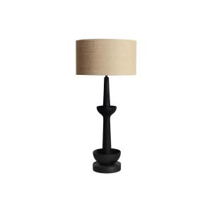 Lámpara de sobremesa de madera de mango negra   de 40x40x88…