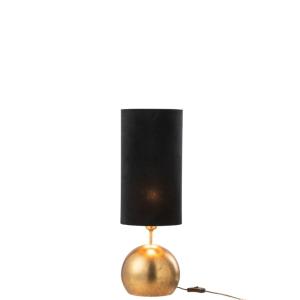 Lámpara de sobremesa de metal dorado 20.5x20.5x58 cm