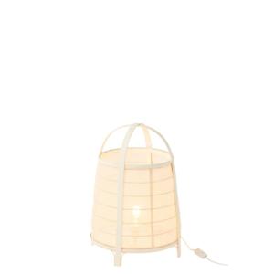 Lámpara de sobremesa de tela y madera beige 36.5x36.5x52.5…