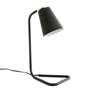 Lámpara de sobremesa metal negro 15 x 41 cm