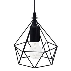 Lámpara de suspensión de hierro en negro ø19x22cm