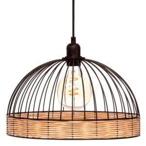 Lámpara de suspensión de hierro en negro ø35x25cm