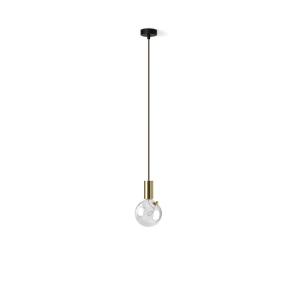Lámpara de suspensión de latón y negro con bombilla LED con…