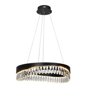 Lámpara de techo aluminio y cristal  60 cm