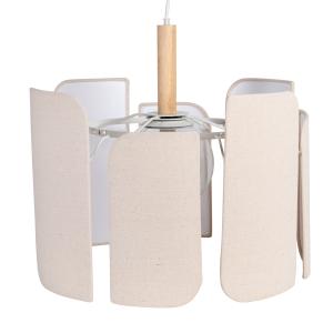 Lámpara de techo asimétrica de metal y lino reciclado beige…