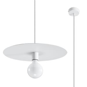 Lámpara de techo blanco acero  alt. 105 cm