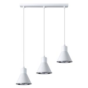 Lámpara de techo blanco acero  alt. 120 cm