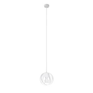 Lámpara de techo blanco acero  alt. 125 cm