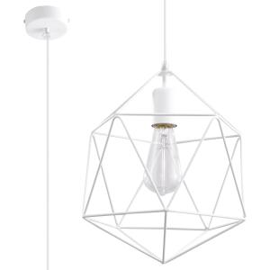 Lámpara de techo blanco acero  alt. 132 cm