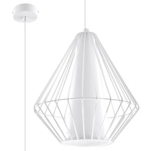 Lámpara de techo blanco acero, pvc  alt. 130 cm