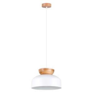 Lámpara de techo blanco/madera natural madera/acero alt. 13…