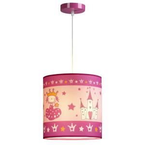 Lámpara de techo colgante infantil rosa de princesas