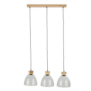 Lámpara de techo con 3 bolas de cristal y mango