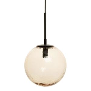 Lámpara de techo con bola de cristal texturizado ahumado ma…