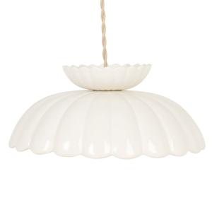 Lámpara de techo con diseño de concha de cerámica blanca D.…