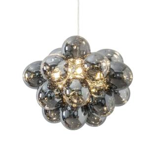 Lámpara de techo cristal y acero inoxidable  28 cm