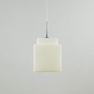 Lámpara de techo cúbica de vidrio amarillo claro