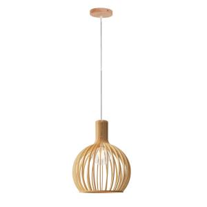 Lámpara de techo d28 cm madera e27, estilo nórdico