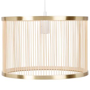 Lámpara de techo de alambre dorado y bambú D.35
