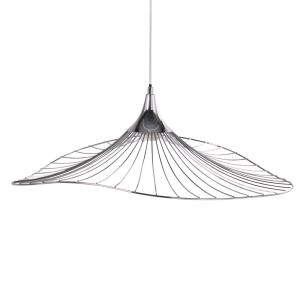 Lámpara de techo de alambre plateado