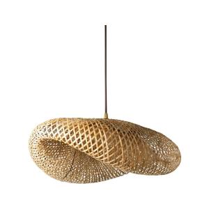 Lámpara de techo de bambú claro