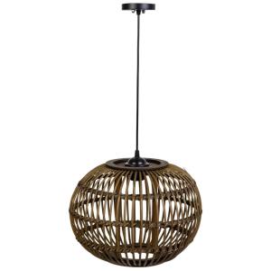 Lámpara de techo de bambu  marrón, d37x27h cm