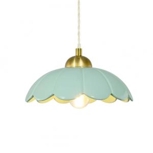 Lámpara de techo de cerámica y metal Verde