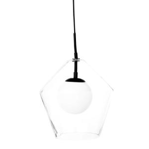 Lámpara de techo de cristal tintado de azul noche