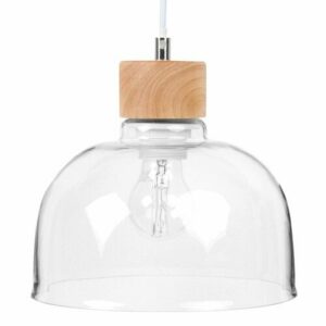 Lámpara de techo de cristal y hevea