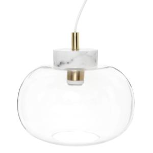 Lámpara de techo de cristal y mármol blanco Alt.23