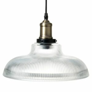 Lámpara de techo de cristal y metal