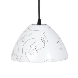 Lámpara de techo de dolomita blanca con motivos de caras ne…