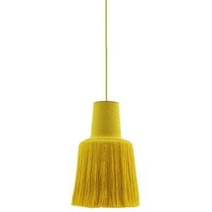 Lámpara de techo de hilo textil amarillo diámetro 18cm