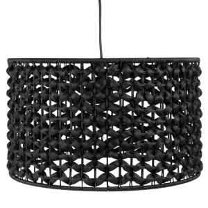 Lámpara de techo de jacinto y metal negro D.40