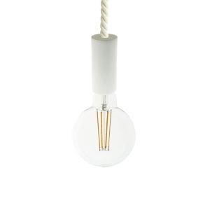 Lámpara de techo de madera pintada de blanco y cordón de 16…