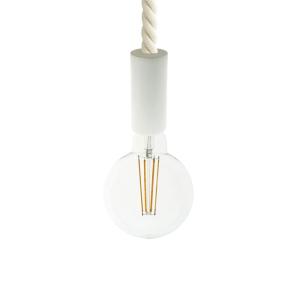 Lámpara de techo de madera pintada de blanco y cordón de 24…