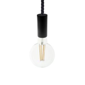 Lámpara de techo de madera pintada de negro y cordón de 16…