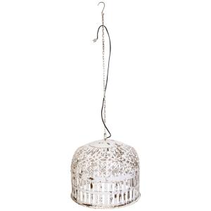 Lámpara de techo de metal blanco, d45x45 h cm