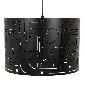 Lámpara de techo de metal calado negro D.37