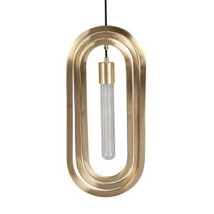 Lámpara de techo de metal dorado