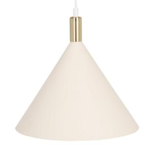 Lámpara de techo de metal dorado y crema D.30