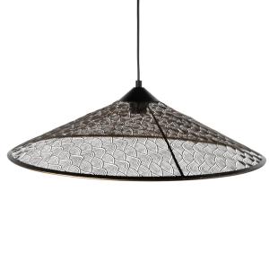 Lámpara de techo de metal negro cincelado D.60