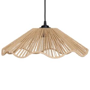 Lámpara de techo de papel trenzado beige y negro D.40 cm